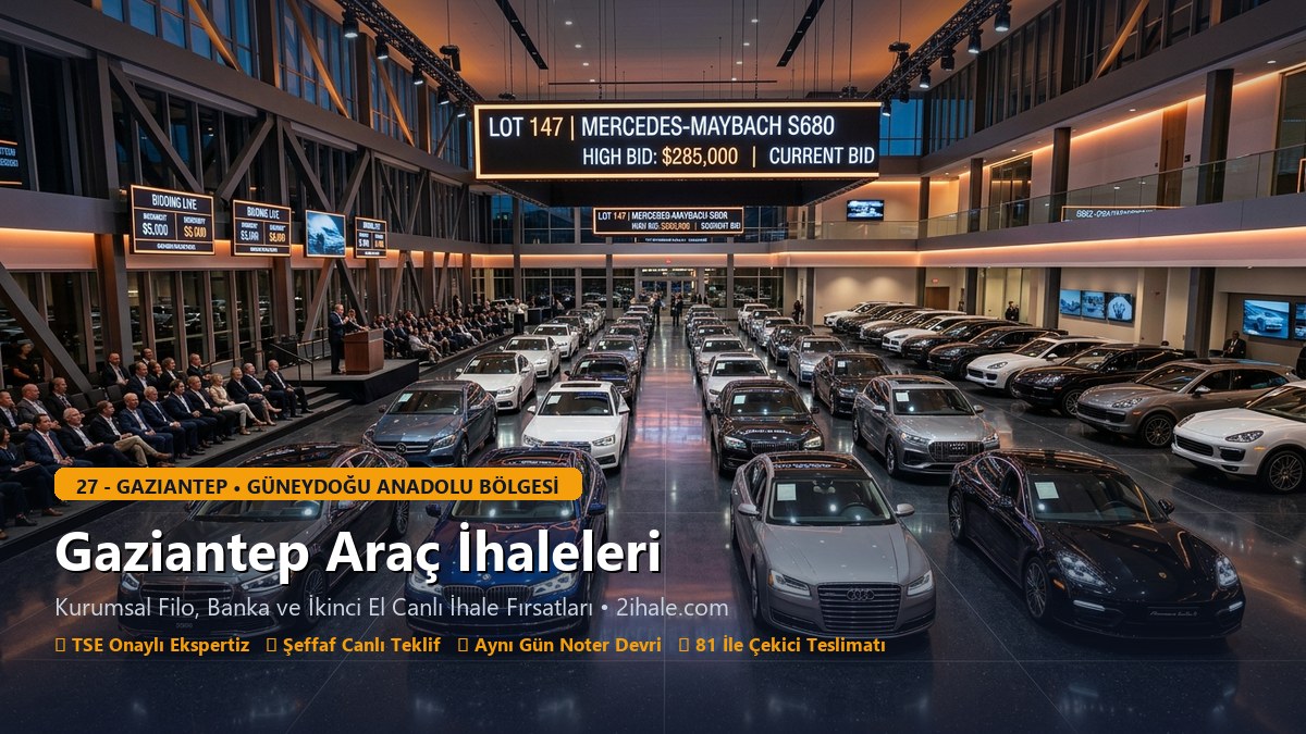 Gaziantep Araç İhaleleri - 2ihale.com
