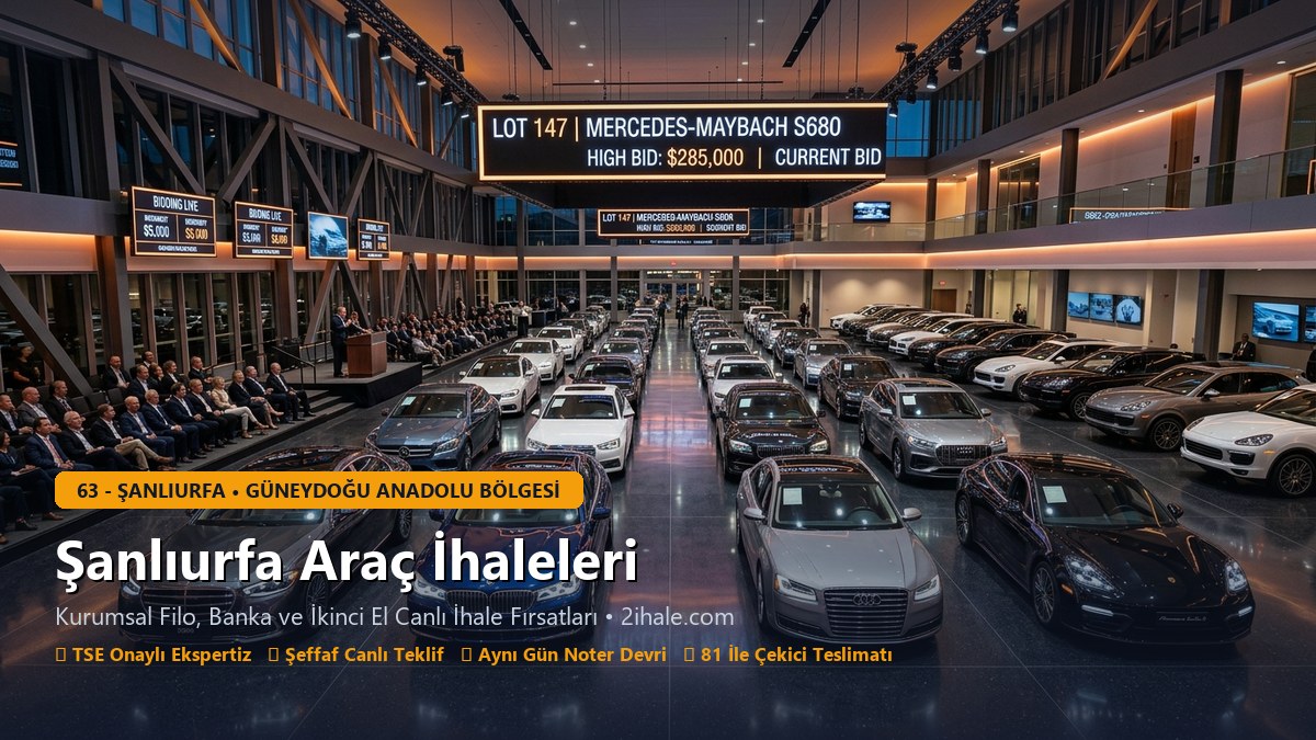 Şanlıurfa Araç İhaleleri - 2ihale.com